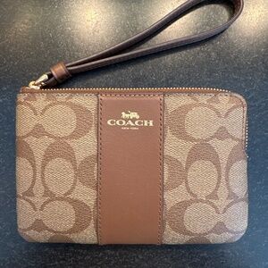 Coach wristlet leather wallet